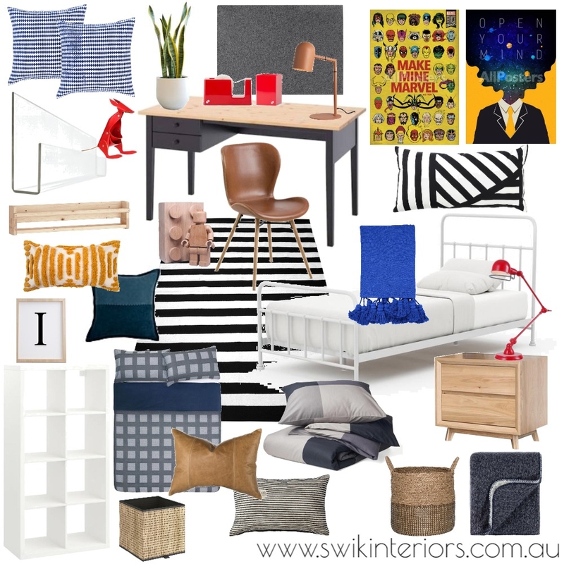 QUIK SWIK 5 y.o. Boy Bedroom Refresh Mood Board by Libby Edwards on Style Sourcebook