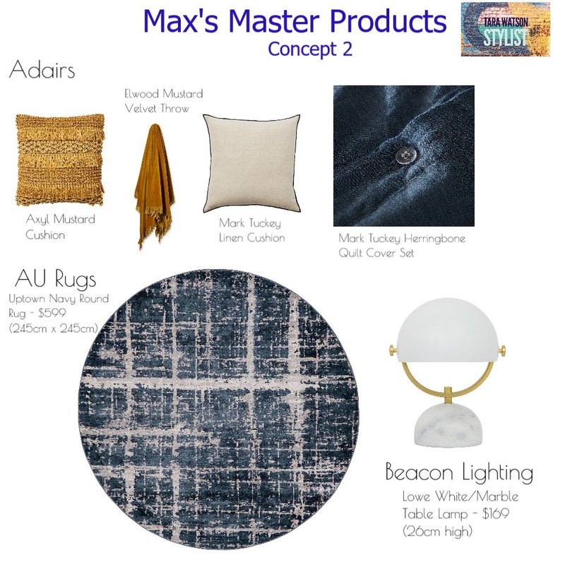 Max's Master Products 2 Mood Board by Blush Interior Styling on Style Sourcebook