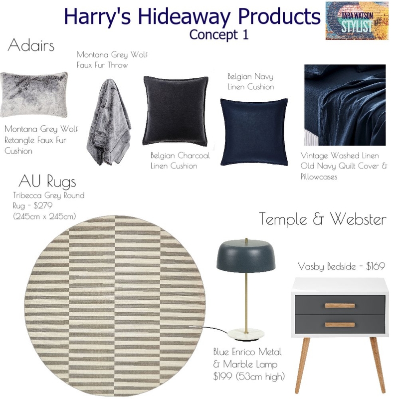 Harry's Hideaway Products 1 Mood Board by Blush Interior Styling on Style Sourcebook
