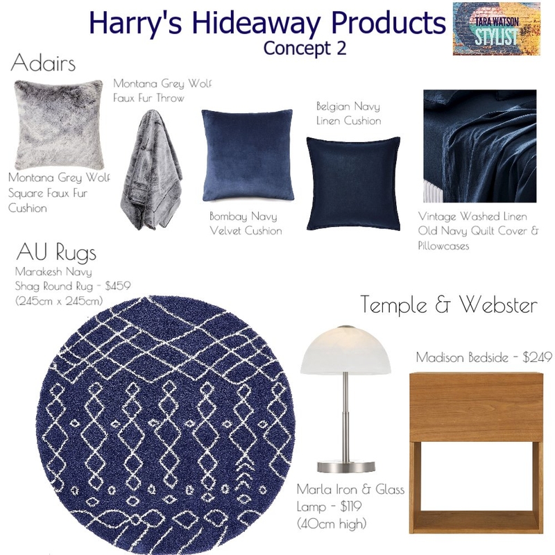 Harry's Hideaway Products 2 Mood Board by Blush Interior Styling on Style Sourcebook