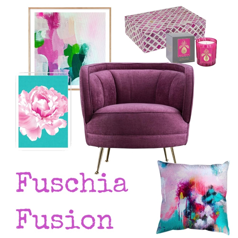 Fuschia Fusion Mood Board by Perelli Studio on Style Sourcebook