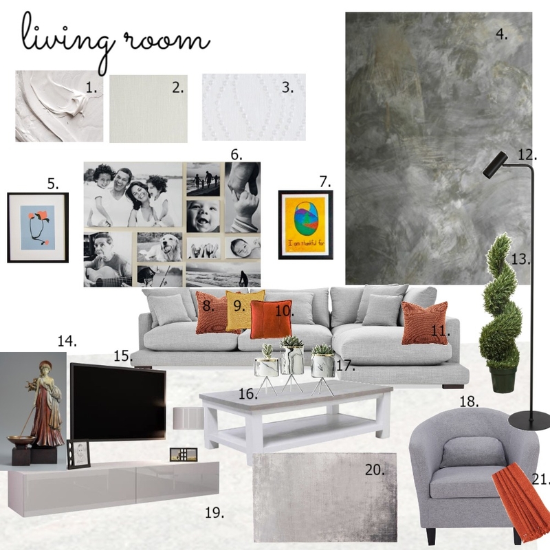 Sample Board Living Room Mood Board by Roshini on Style Sourcebook