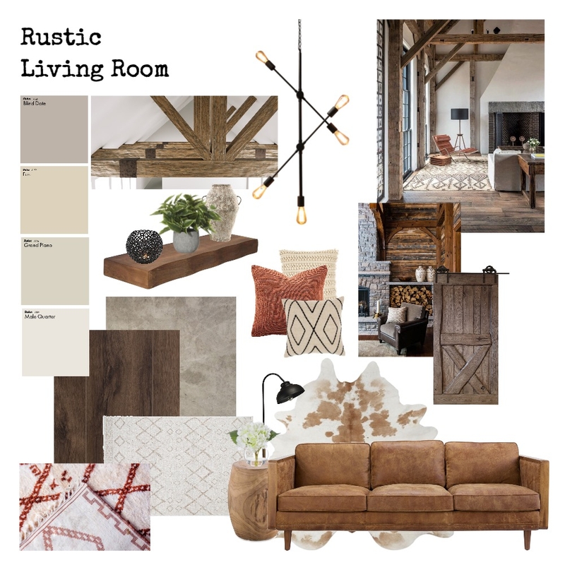 Rustic Living Room Mood Board by Tanja on Style Sourcebook