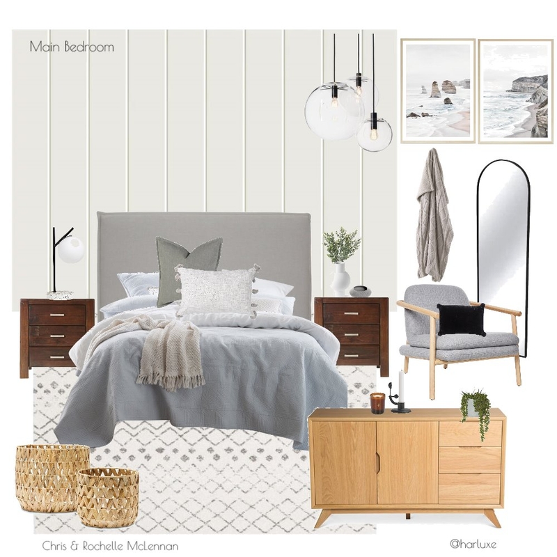 Rochelle Main Bedroom Mood Board by Harluxe Interiors on Style Sourcebook