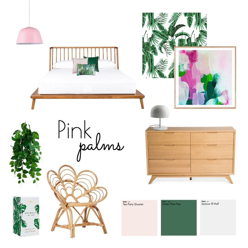 Pink Palms Mood Board by Sprinkles of Joy on Style Sourcebook