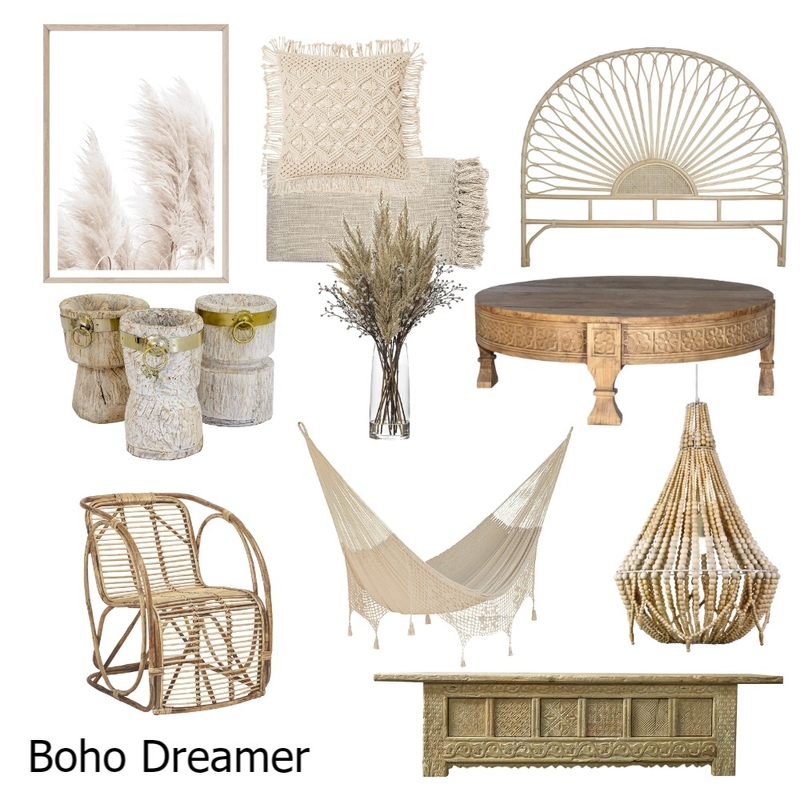 Boho Dreamer Mood Board by Unearth Interiors on Style Sourcebook