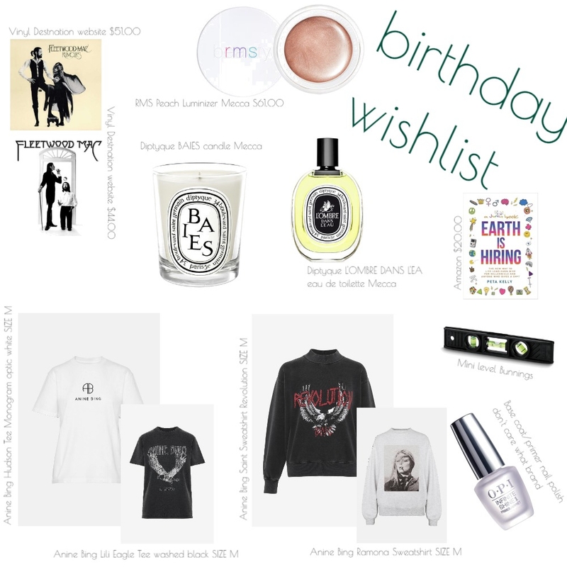 Birthday Wishlist Mood Board by juliamode on Style Sourcebook