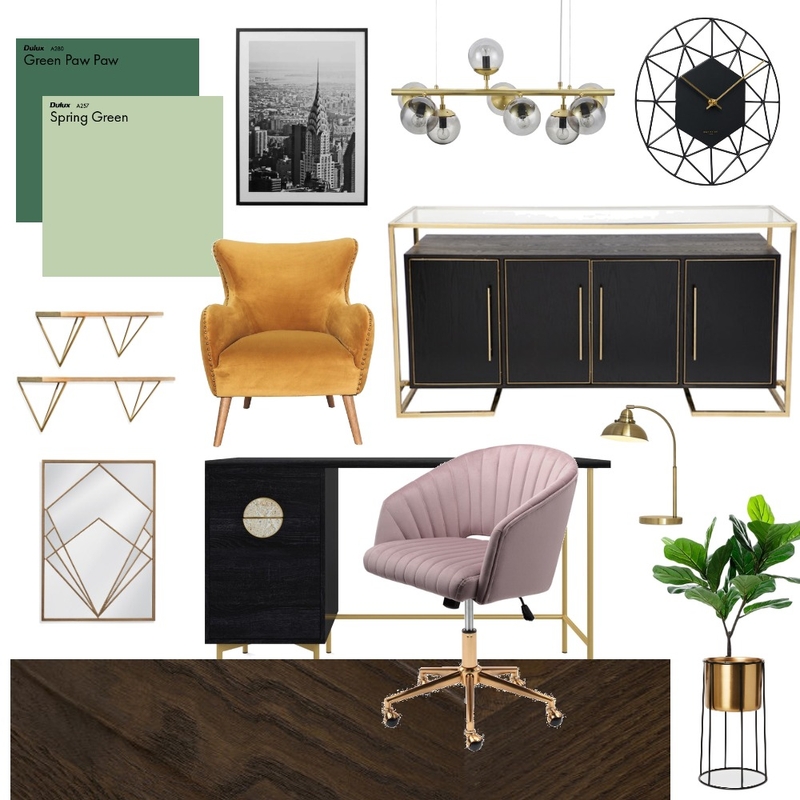 Art Deco Study Mood Board by Ash Roughan on Style Sourcebook