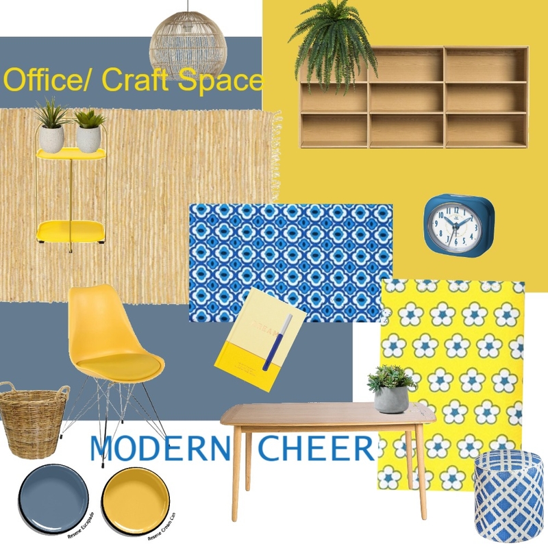 MODERN CHEER- Ada's House Office/Craft Room Mood Board by G3ishadesign on Style Sourcebook