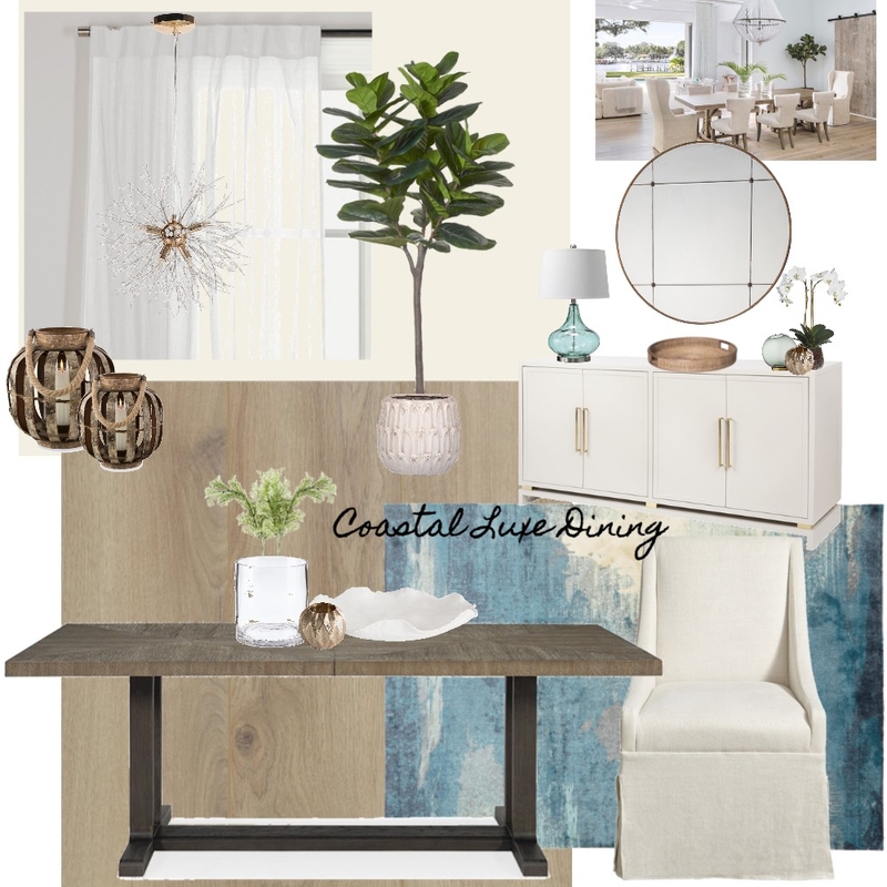 Coastal Luxe Dining Mood Board by Emma Manikas on Style Sourcebook