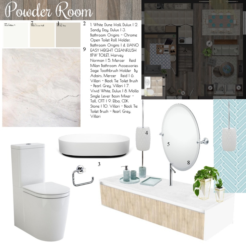 Powder Room Mood Board by Ar. Abigael Margallo on Style Sourcebook