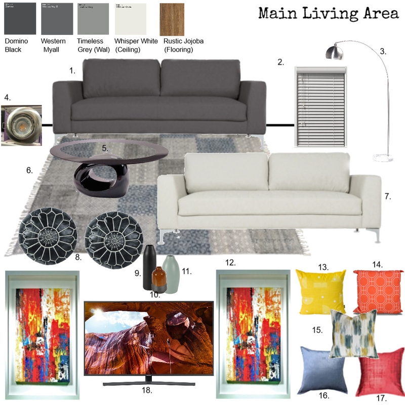 Main Living Area Mood Board by momomo on Style Sourcebook