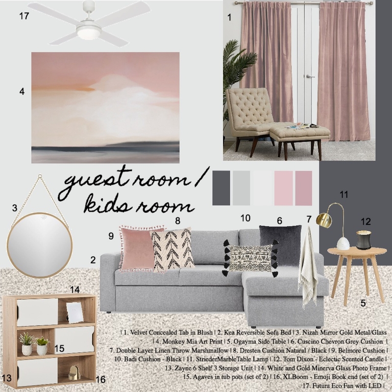 Modern Scandi Guest Bedroom Mood Board by gbsmith26 on Style Sourcebook
