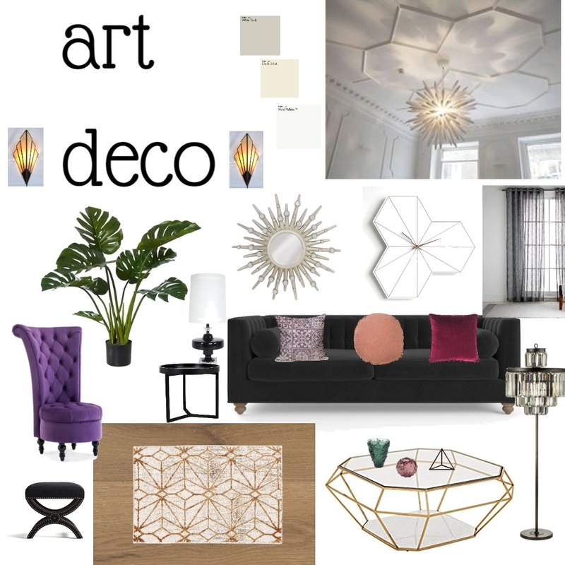 Modern Art deco living room Mood Board by darcilovejoy on Style Sourcebook