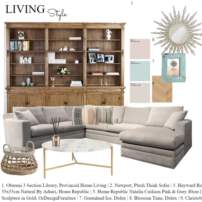 LIVING STYLE Mood Board by ireminii on Style Sourcebook