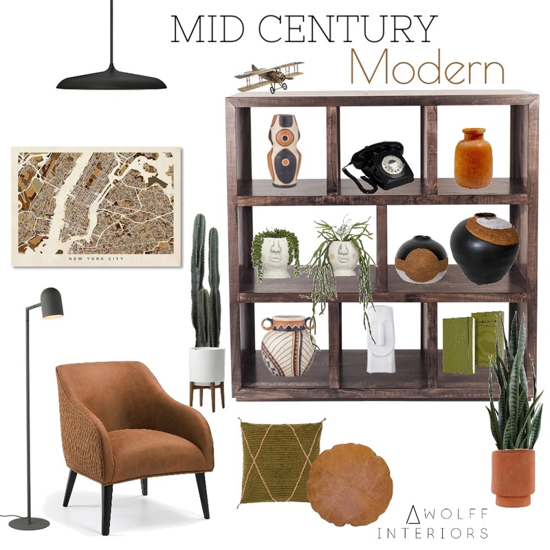Mid Century Modern Mood Board by awolff.interiors on Style Sourcebook