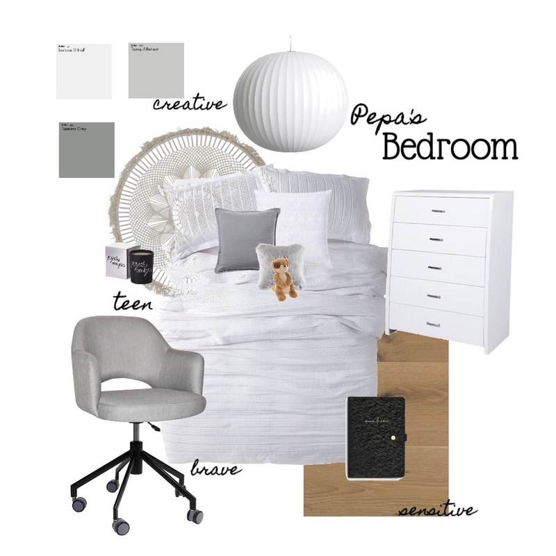 Pepa's bedroom Mood Board by Blanca Gómez on Style Sourcebook