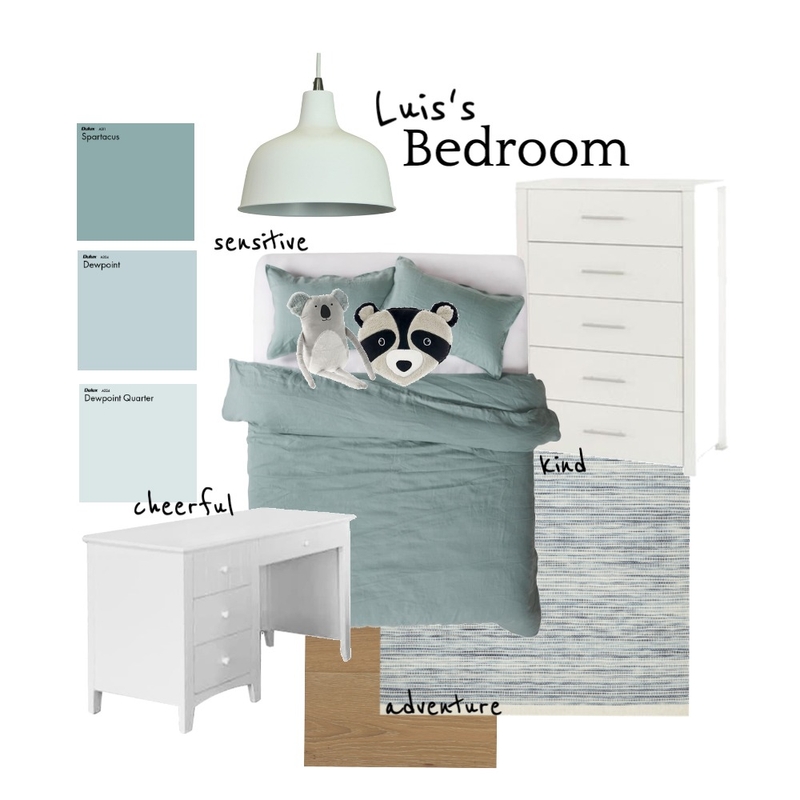 Luis's bedroom Mood Board by Blanca Gómez on Style Sourcebook