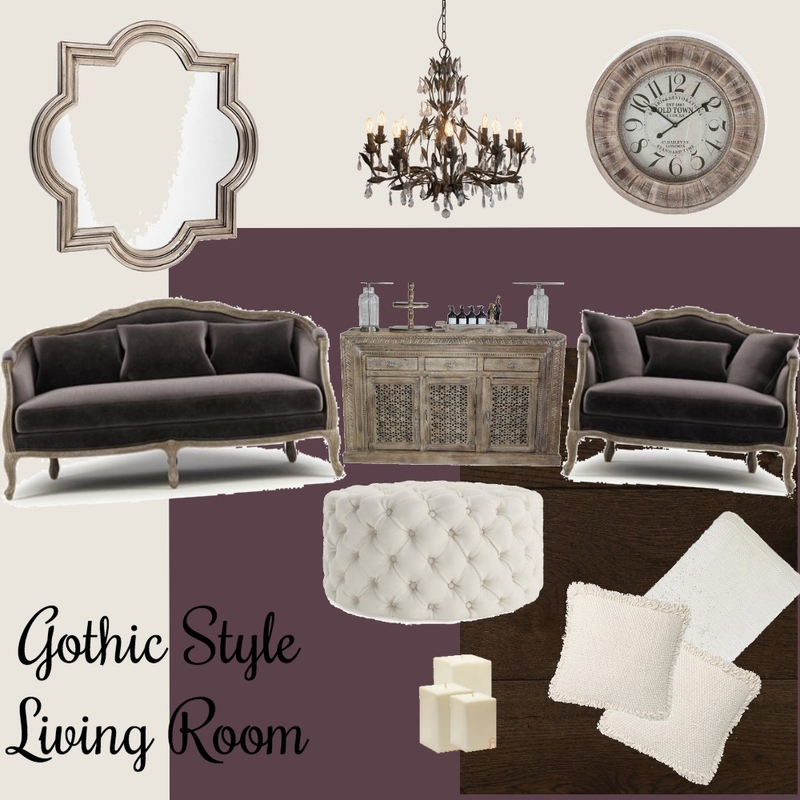 Gothic Interior Design Style Mood Board by lbn on Style Sourcebook