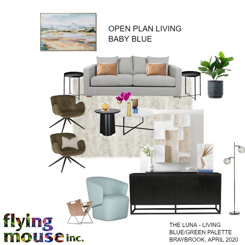 Living - Baby blue Mood Board by Flyingmouse inc on Style Sourcebook