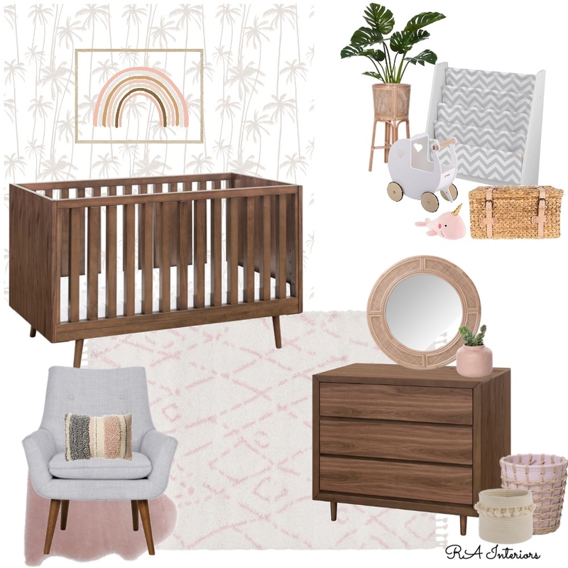 Baby Girl Nursery Mood Board by RA Interiors on Style Sourcebook