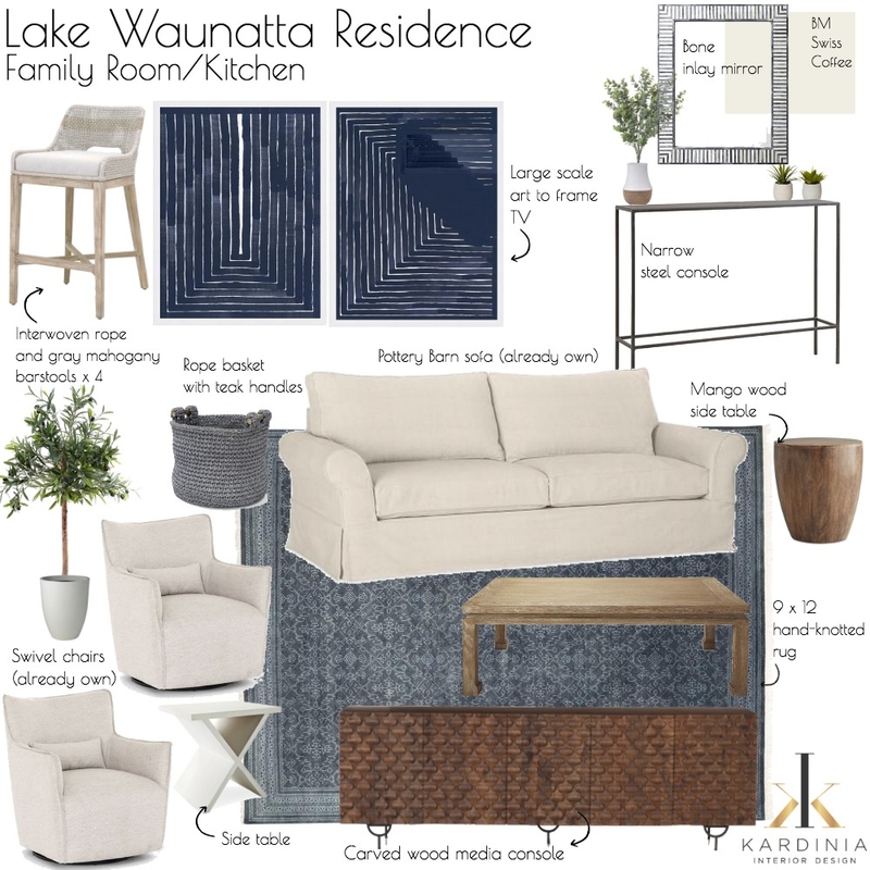 Lake Waunatta Residence - Family Room/Kitchen Mood Board by kardiniainteriordesign on Style Sourcebook