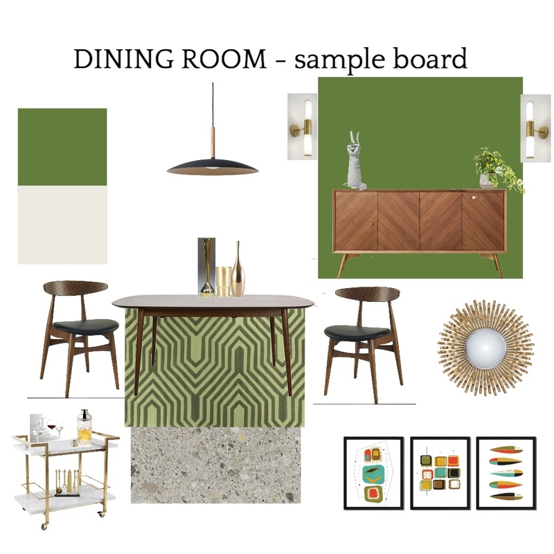 DINING ROOM - sample board Mood Board by Organised Design by Carla on Style Sourcebook