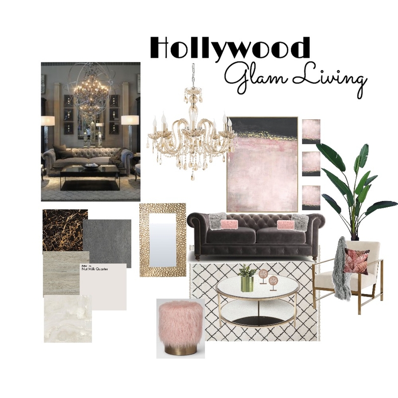 Hollywood Glam Living (Mod 3) Mood Board by MicheleDeniseDesigns on Style Sourcebook