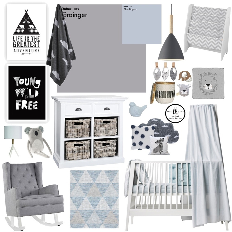 Boys Nursery Mood Board by LionHeart on Style Sourcebook