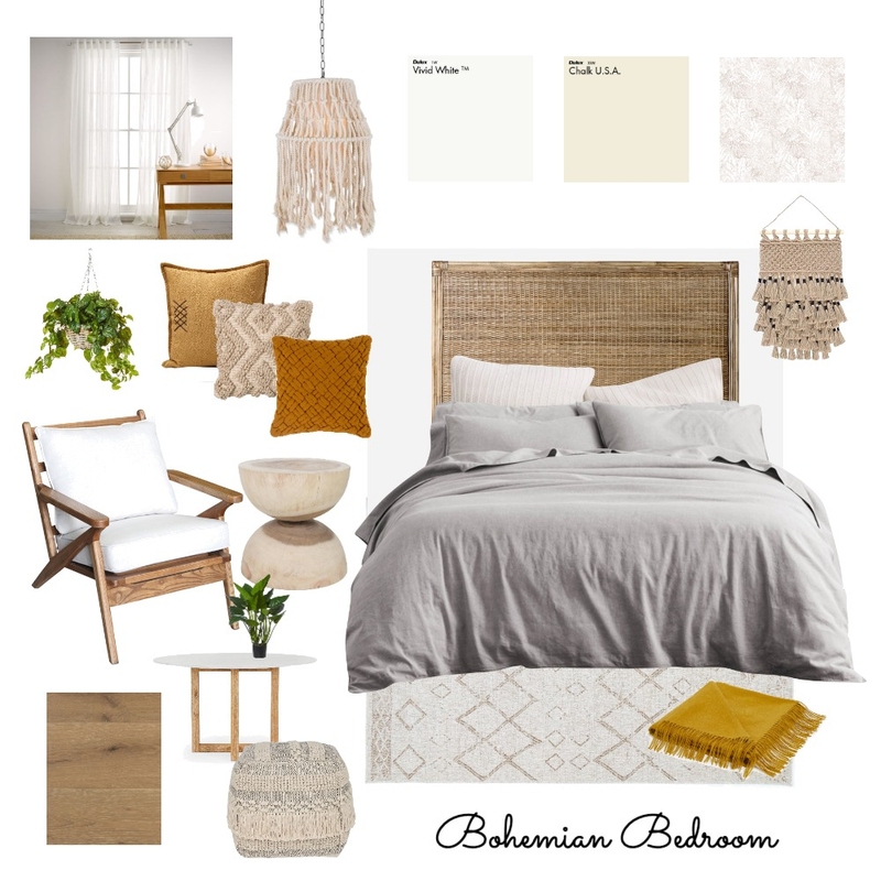 Bohemian Style Bedroom design Mood Board by andisomorjai on Style Sourcebook