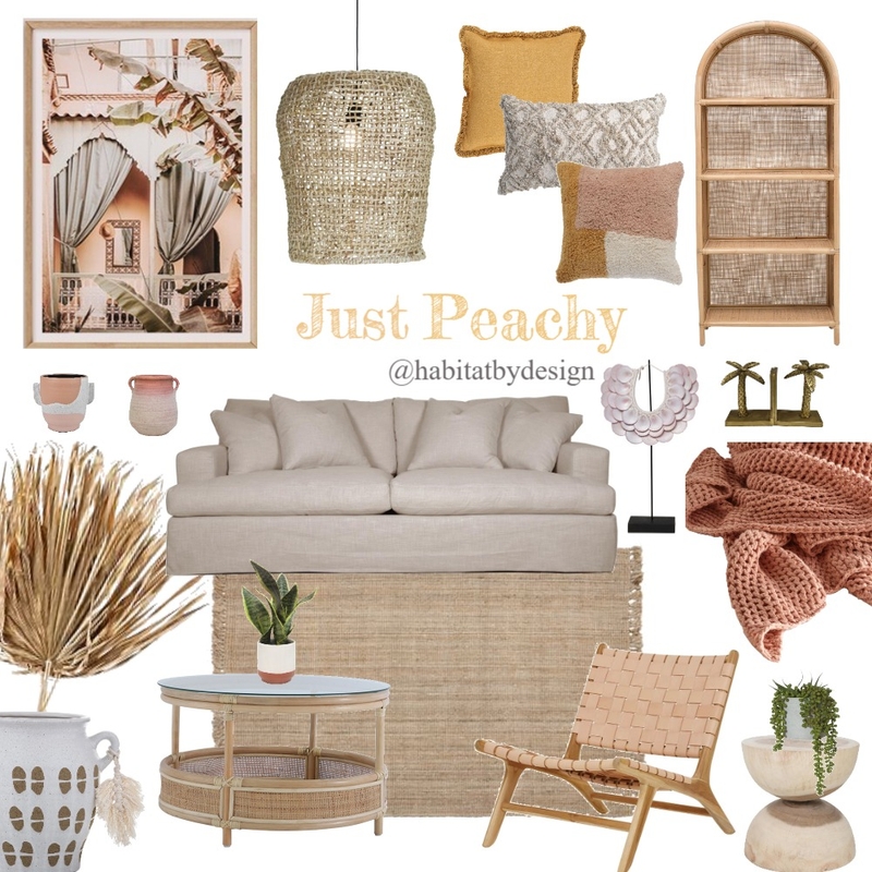 Just Peachy Mood Board by Habitat_by_Design on Style Sourcebook