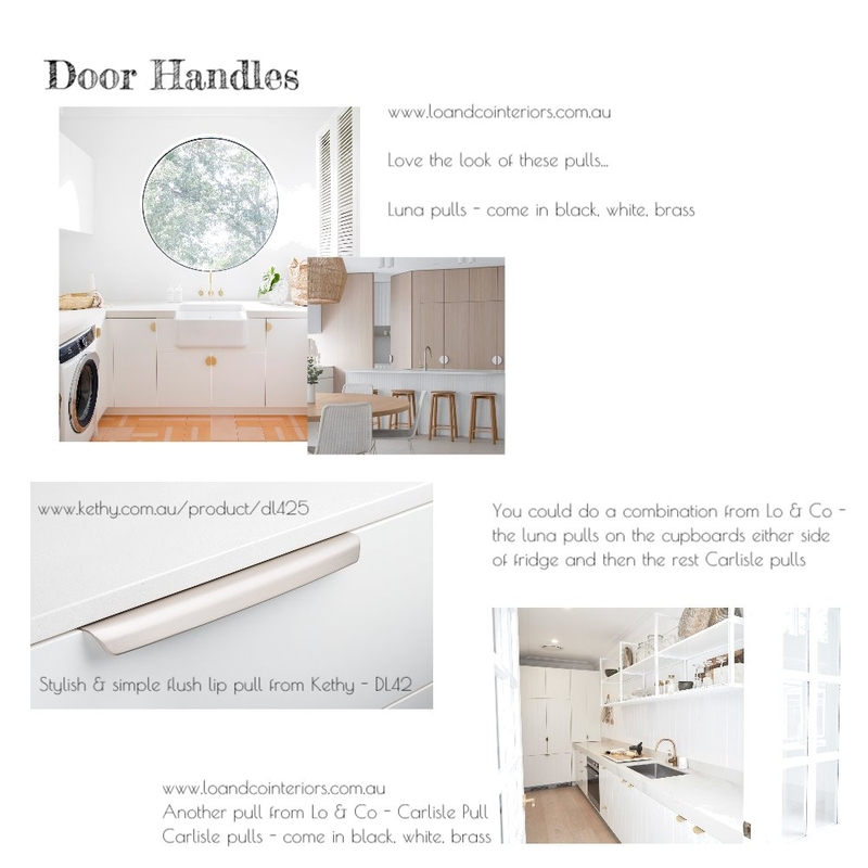 Kitchen door pulls Mood Board by mcleanm2 on Style Sourcebook