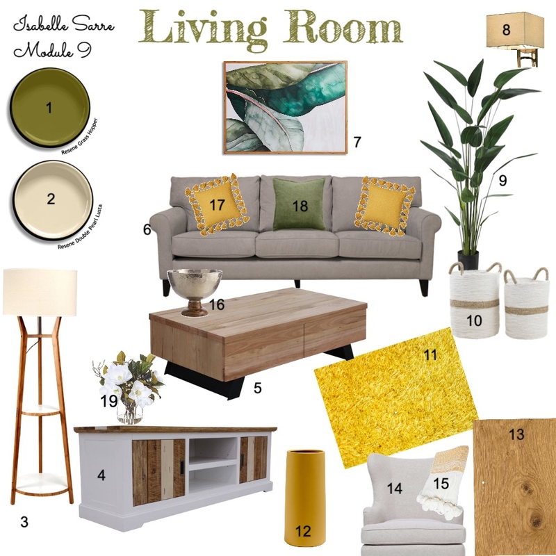Module 9 Living Room Mood Board by BELIZA Interior Concept on Style Sourcebook