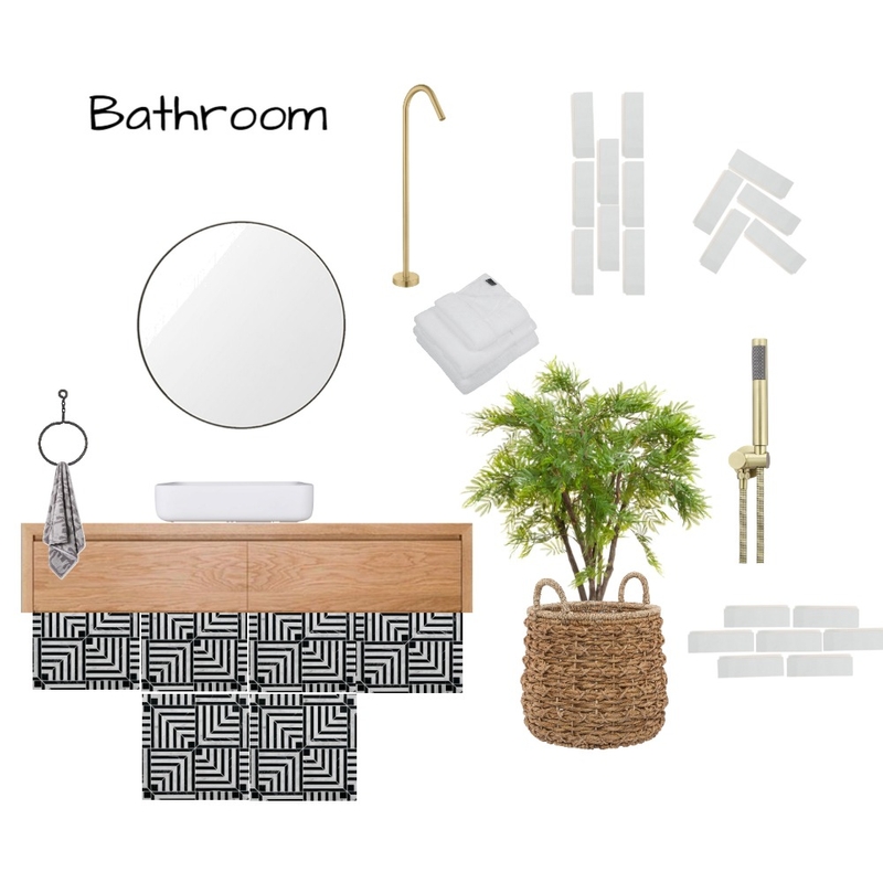 Boho Bathroom Mood Board by Galit &amp; Leah Just in place on Style Sourcebook