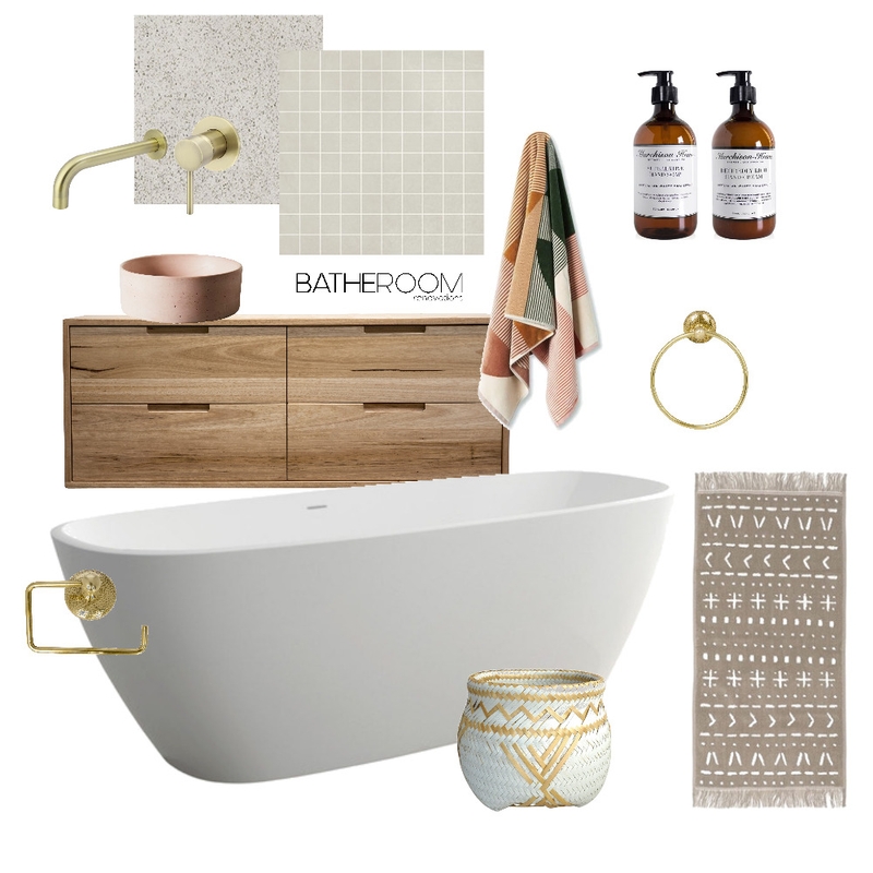 Bohemian Earth bathroom mood board Mood Board by Bathe Room - Bathroom Renovations Adelaide on Style Sourcebook