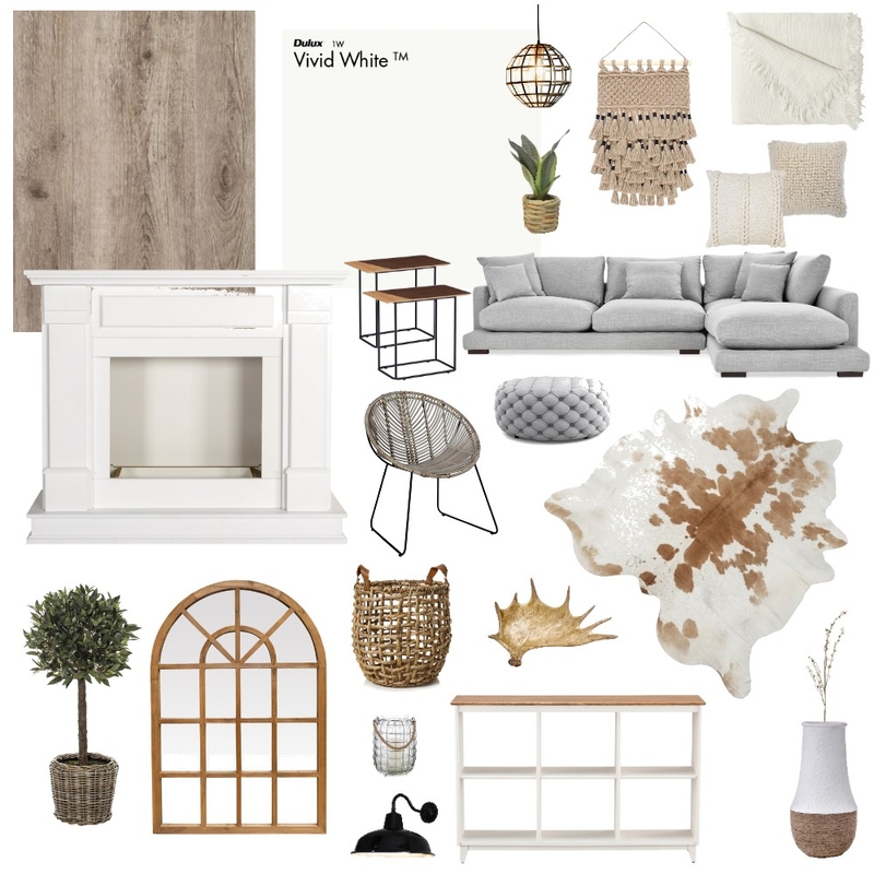 Modern Farmhouse Living Room Mood Board by lexibrulotte on Style Sourcebook