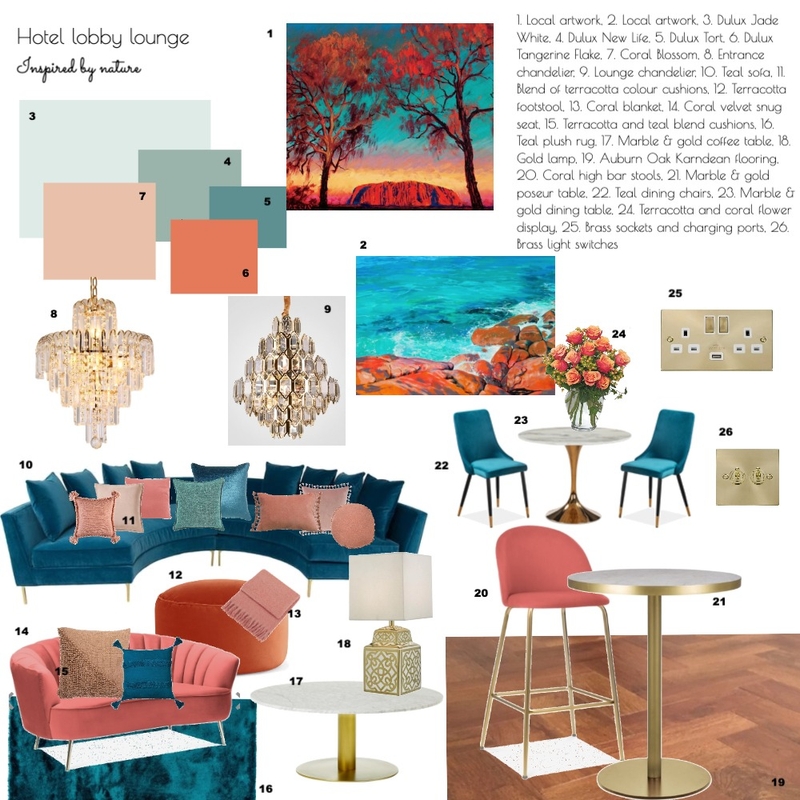 Hotel Lobby Lounge - sample board Mood Board by Sabrina S on Style Sourcebook
