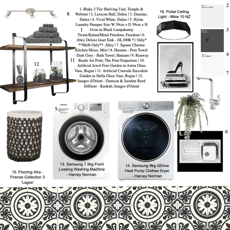 Laundry SAMPLE Mood Board by brittanyhomannz on Style Sourcebook