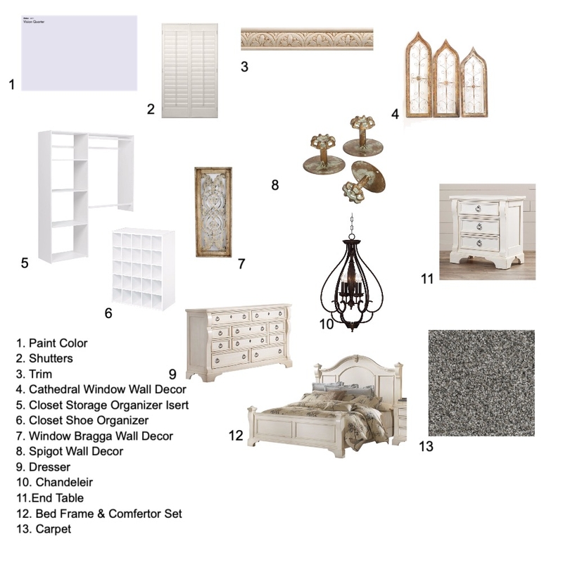 Cottage Bedroom Mood Board by MykanMalone on Style Sourcebook