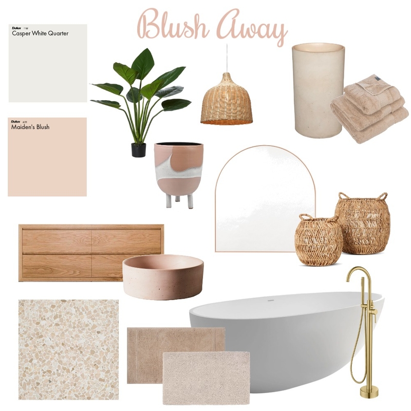Blush Bathroom Mood Board by Ella Todd on Style Sourcebook