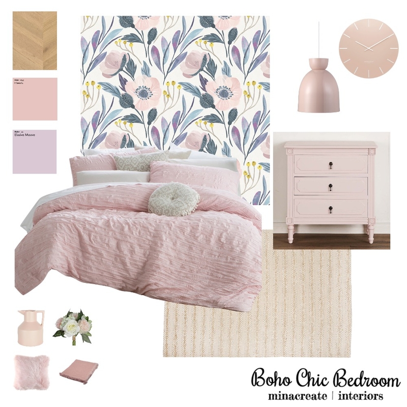 Boho Chic Bedroom Mood Board by minacreate | interiors on Style Sourcebook