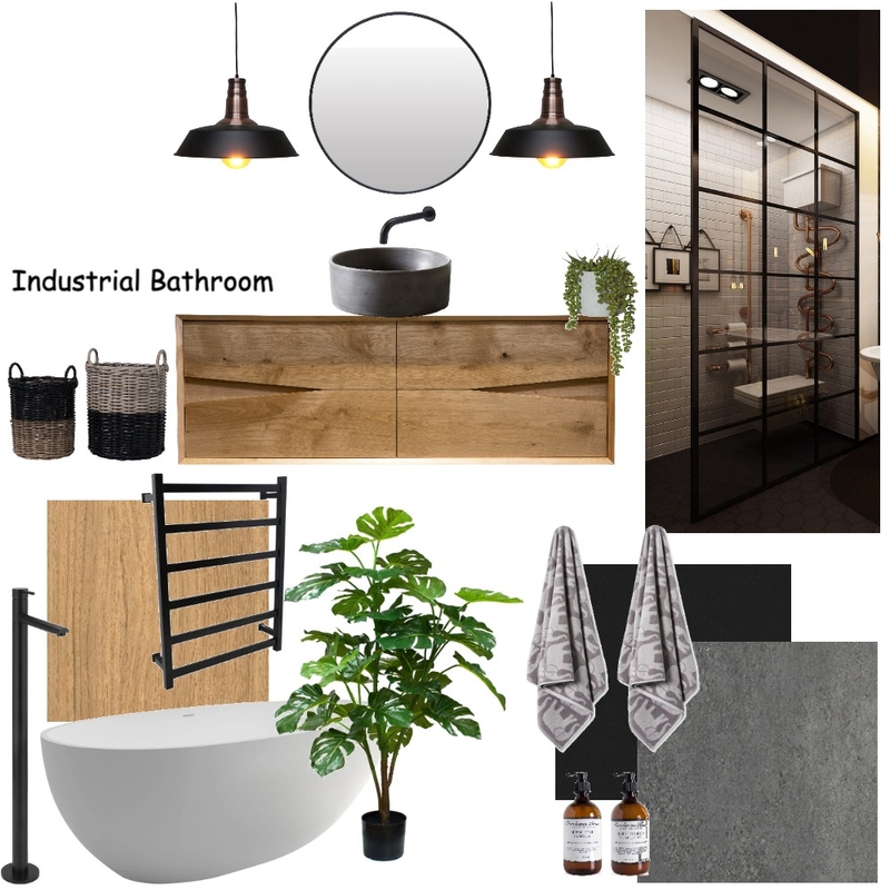 Industrial Bathroom Mood Board by annawalker on Style Sourcebook