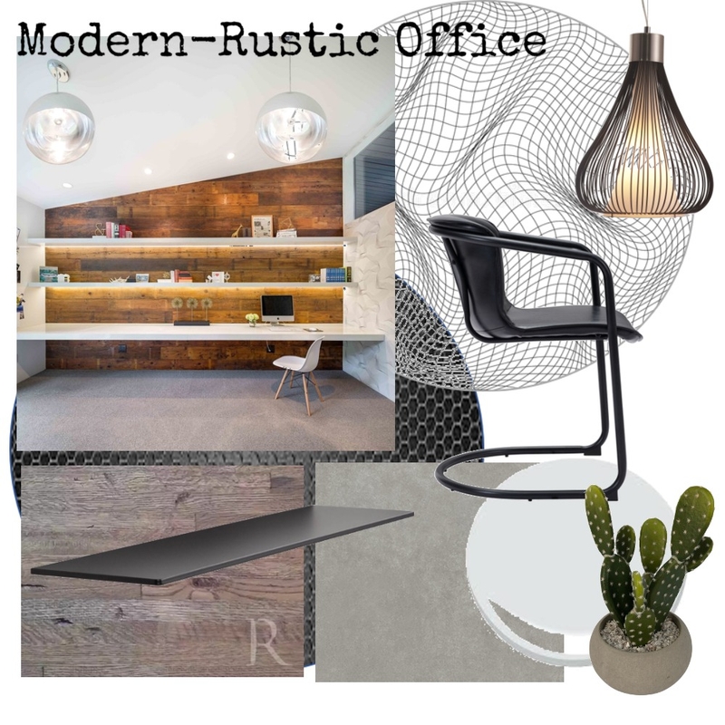 Modern Rustic Office Mood Board by HeidiMM on Style Sourcebook