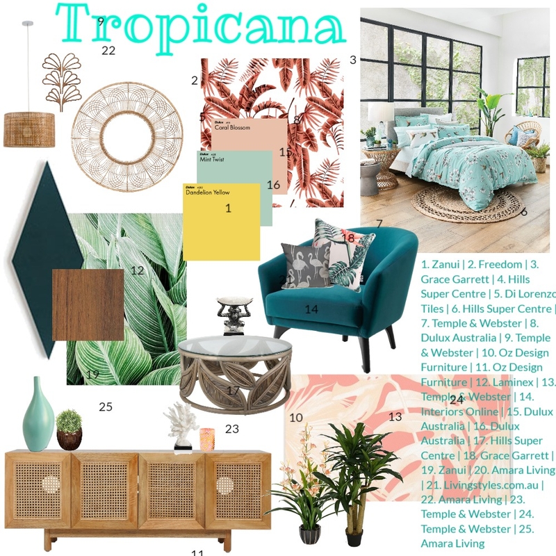 Tropicana Mood Board by likeaqueen on Style Sourcebook