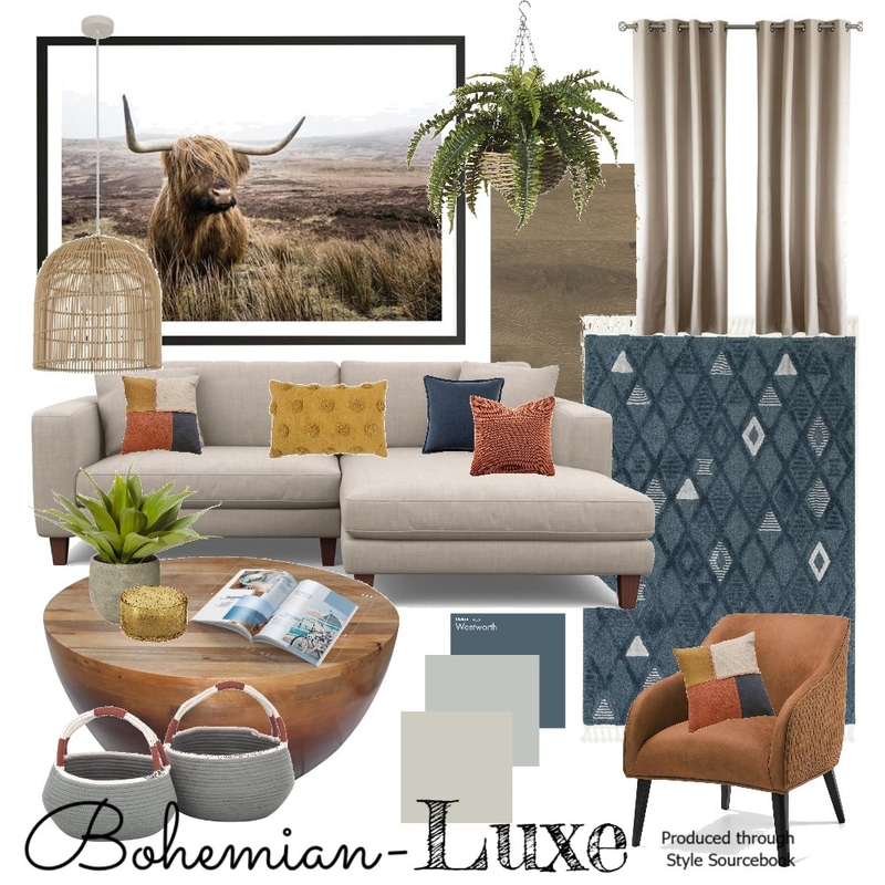Bohemian-Luxe Mood Board by Charlene Sephton on Style Sourcebook