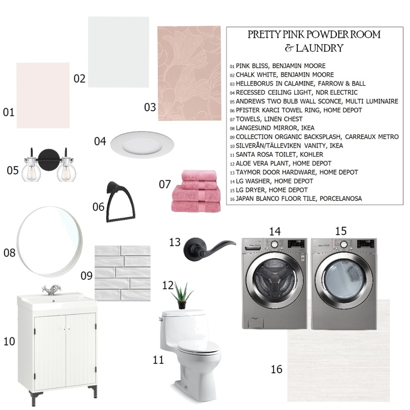 Module 9 WC & Laundry - Sample Board Mood Board by bhavishapatel on Style Sourcebook