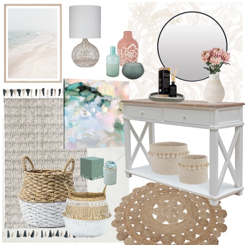Small entryway hallway pink teal Mood Board by stephc.style on Style Sourcebook