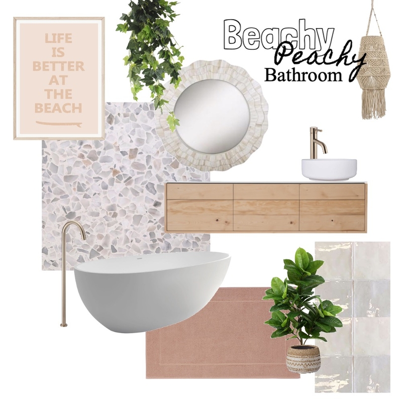 Beachy Peachy Bathroom Mood Board by MadsG on Style Sourcebook