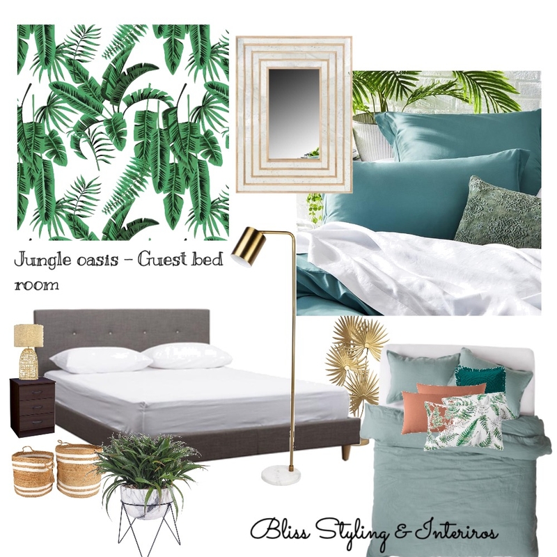 Jungle bed room Mood Board by Bliss Styling & Interiors on Style Sourcebook