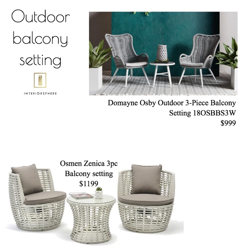 9 Burt St Rozelle Outdoor Balcony Setting Mood Board by jvissaritis on Style Sourcebook